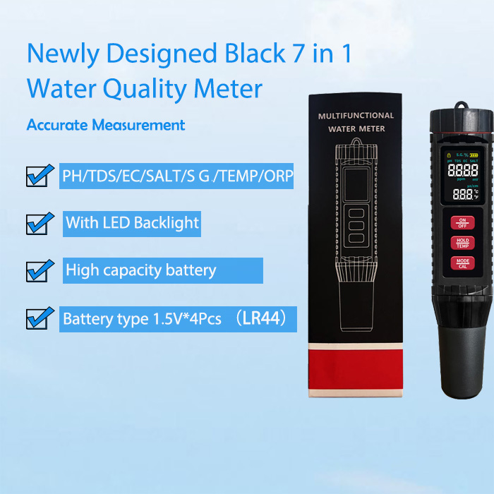 X71 Black 7 in 1 Water Quality Meter
